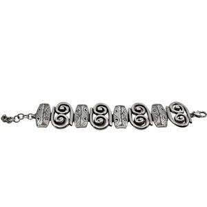 A5 Flawless BRIGHTON Signature Silvertone Multi Link Large Bracelet